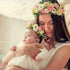 Luxury Modern Matching Flower Headband Lovely Newborn Headband Flower Crown Wreath for Mother and Kids