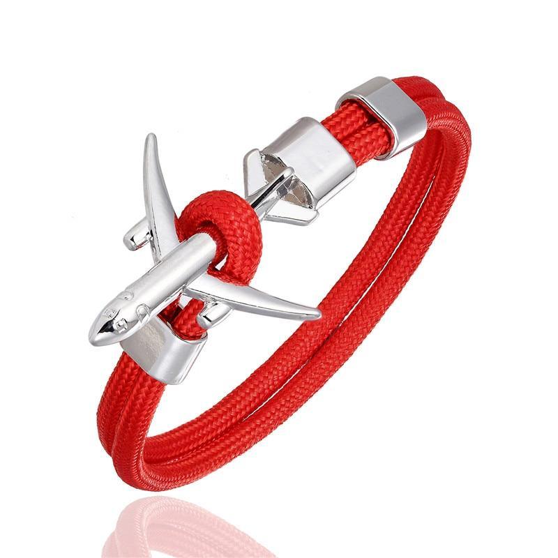 Modern NEW Planes Bracelets For Men and Women In Elegant Charm Chain Paracord Bracelet Metal Airplane Hooks Summer Style