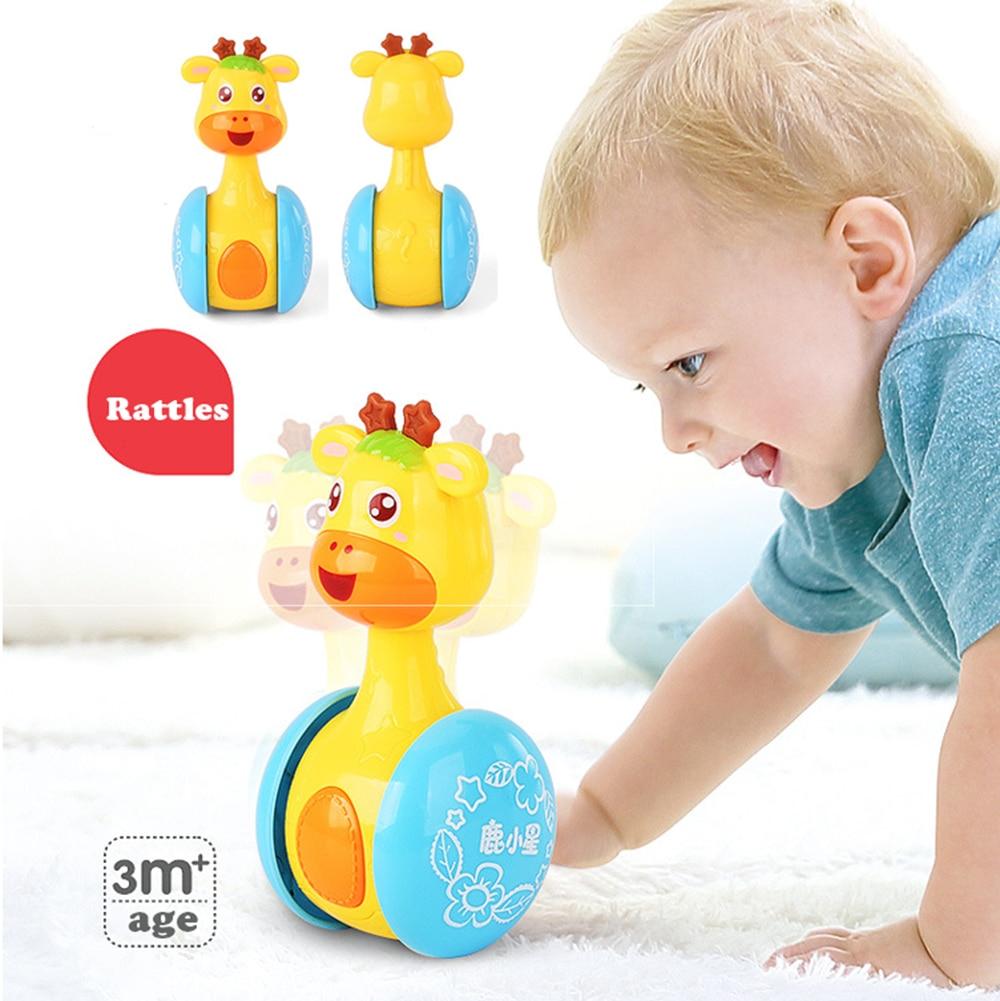 Baby Rattles Tumbler Doll Baby Toys Sweet Bell Music Roly-poly Learning Education Toys Baby Bell Baby Toys For Kids