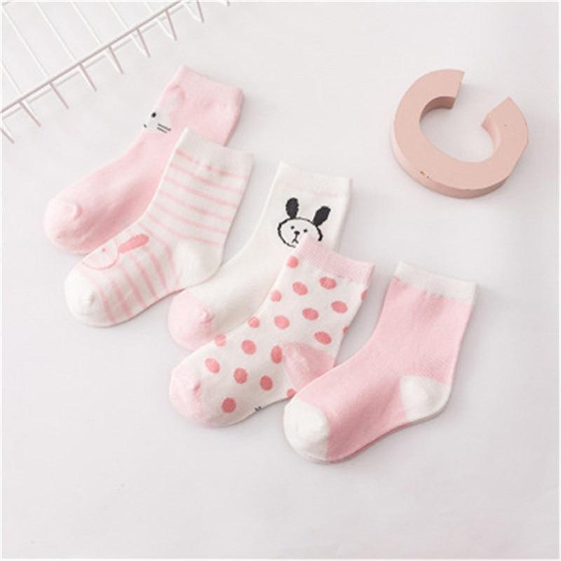 5 Pair Cotton Mustache Printing Socks Baby Girls & Boys For 1-3 Year Elastic Warm And Comfortable Kids Sock