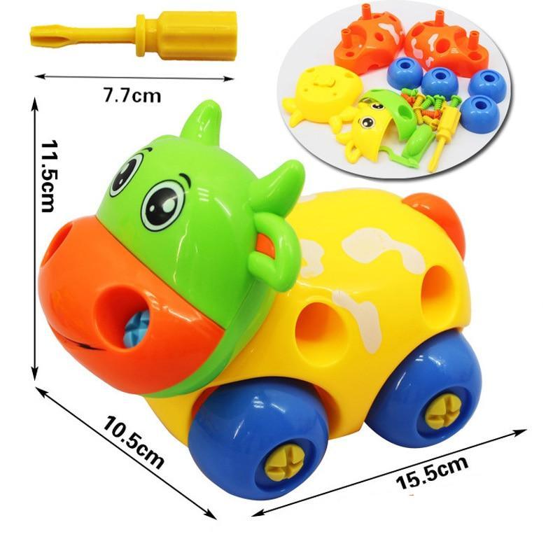 Early Learning Education Screw Nut Group Installed Plastic 3d Puzzle Disassembly Motorcycle Kids Toys for Children Jigsaw