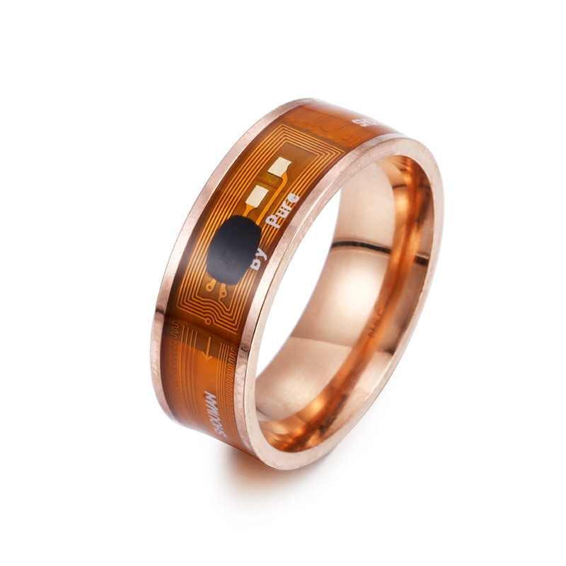 Fashion Men's Ring Magic Wear NFC Smart Ring Finger Digital Ring for Phones With Functional Couple Stainless Steel Ring