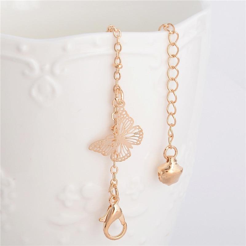 New Arrival Butterfly and Owl Charm Anklet Bracelet For Women Gold-Color Bracelet Foot Chain Ankle jewelry