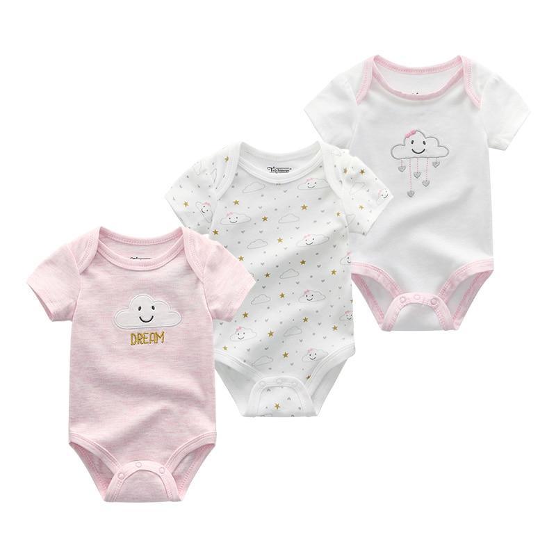 Modern 3PCS Baby Girl And Boy Newborn Boy Short Sleeve Baby Romper Jumpsuit Set For Boys and Girls