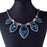 Luxury Vintage Women Necklace With  Big Crystal Jewelry Silver Color Chain Maxi Necklaces