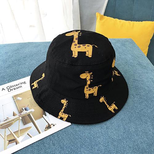 Modern Children's Bucket Hats Cartoon giraffe Sun Hat Girls Boys Outdoor Beach Hat Camping Fishing Cap For Girls and Boys