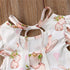 Modern Luxury Baby Girls Bunny Floral Off shoulder Romper Jumpsuit Outfits For Baby Girl