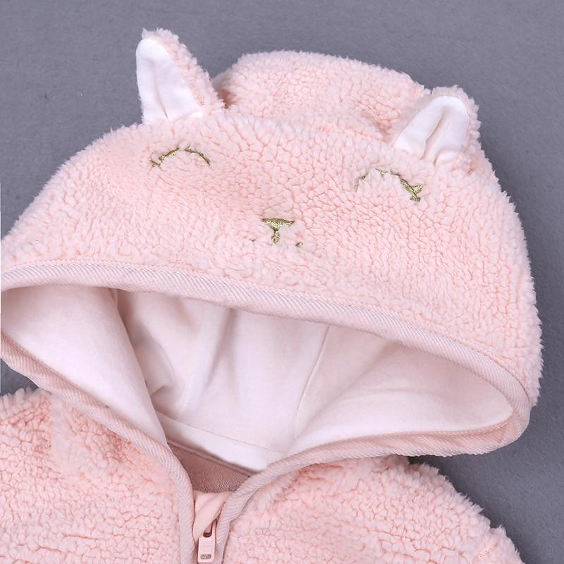 Newborn Baby Clothes Winter Warm Cartoon Bear Hooded Jacket & Coat For Baby Boy and Girls In Modern Style