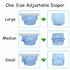 Comfortable Reusable One Size Pocket Adjustable Baby Nappies Inner Cloth Breathable Diaper