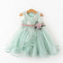 Luxury Modern Flower Newborn Baby Dress New Summer Cute Baby Girls Clothes Tulle Lace Infant Party Clothing Dress For Girls