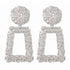 Luxury  Vintage Big Metal Drop Dangle Earrings For Women In Geometric Wedding Party Modern and Elegant Shiny Diamond Style