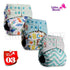 Modern Luxury Printed Washable Real Cloth Pocket Nappy,3 nappies/diapers Set For Girls and Boys Baby In Elegant Style