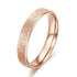 High Quality Fashion Simple Scrub Stainless Steel Women 's Rings 2 mm Width Rose Gold Color Finger  Gift For Girl In Modern Jewelry Design