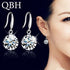 Hot Selling Lady Elegant Fashion Noble Epic Zircon Crystal Luxury Dangle Drop Earrings For Women