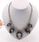 Luxury Vintage Women Necklace With  Big Crystal Jewelry Silver Color Chain Maxi Necklaces