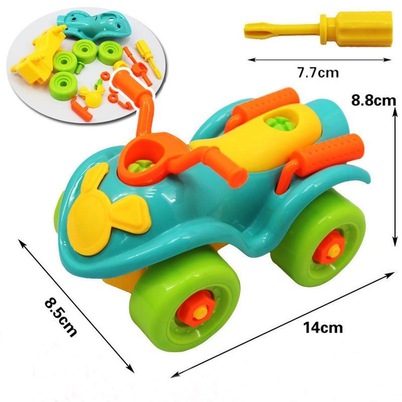 Early Learning Education Screw Nut Group Installed Plastic 3d Puzzle Disassembly Motorcycle Kids Toys for Children Jigsaw