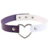 New Fashion Women Men Cool Punk Goth  Heart-Shape Leather Collar Choker Necklace Jewelry Accessories