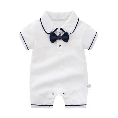 Style Summer Baby Boy girl Rompers 100% Cotton Gentleman Romper Toddler Kids Jumpsuits For Boys