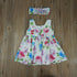 Toddler Kids Baby Girl Floral Tank Button Sleeveless Sundress With Match Headband For Infant Girl Clothes