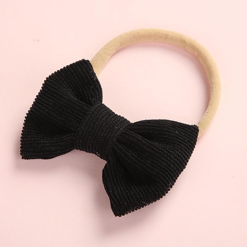 Baby Headband Bow Headbands For Girl Corduroy Head Band Thin Nylon Hairband Newborn Kids Hair Accessories Bow For Kids