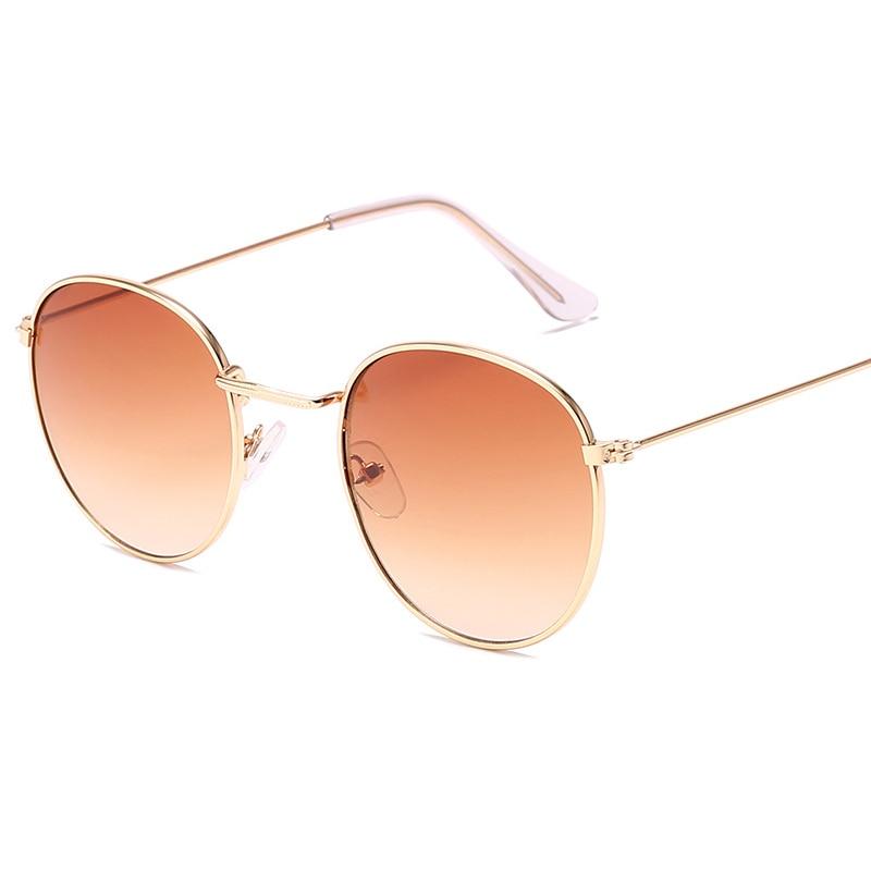 Luxury Leon Classic Small Round Unisex Sunglasses For Women and Men Mirror Sun Glasses Vintage Style With UV400 Protection