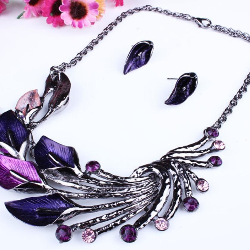 Necklaces Women High Luxury Elegant Lady Purple Peacock Necklace Delicate Jewelry Gift