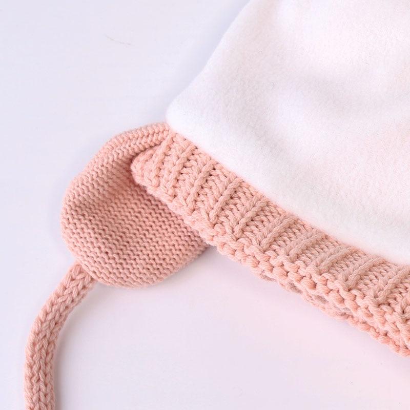 Modern Elegant Baby Knitted Pompom Cap Thick Warm Winter Ear Warm Kids Hat For Boys and Girls For Winter Cap