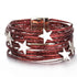 Modern Bohemian Star New Leather Elegant Bracelets Luxury For Women Fashion Pentagram Multi-Layer Wide Wrap Bracelets And Bangles Jewelry