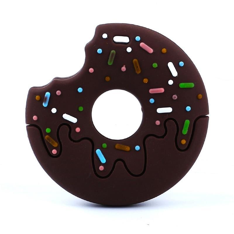 Gingerbread Man Raccoon Donut Silicone Teether Latex Free Teething Toy Baby Gift Food Grade Silicone