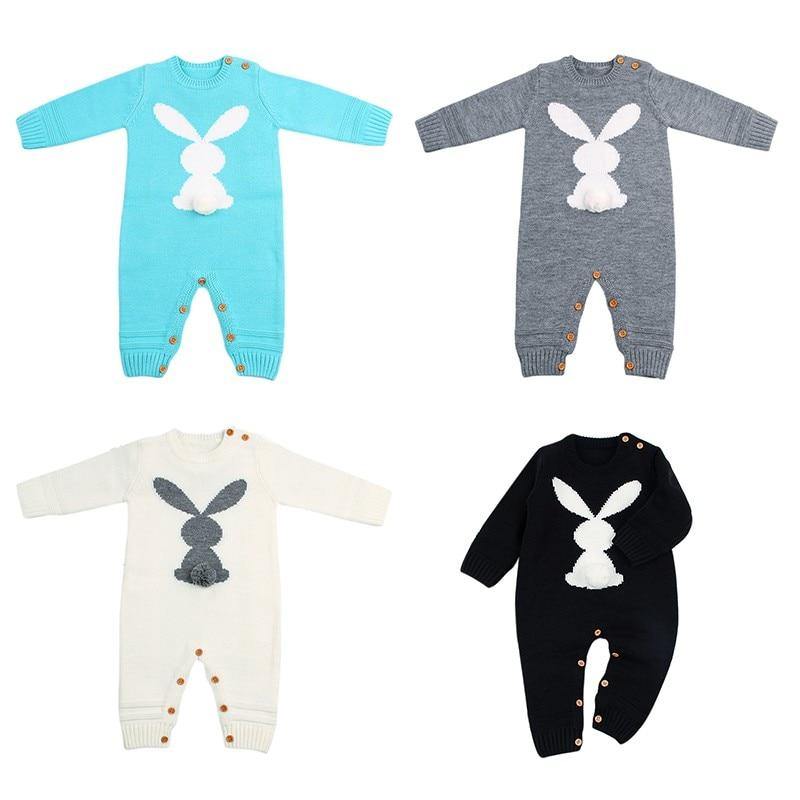 Handmade Modern Luxury Christmas Baby Rompers Newborn Rabbit Baby Jumpsuit Overall Long Sleeve  Baby Boys Clothes