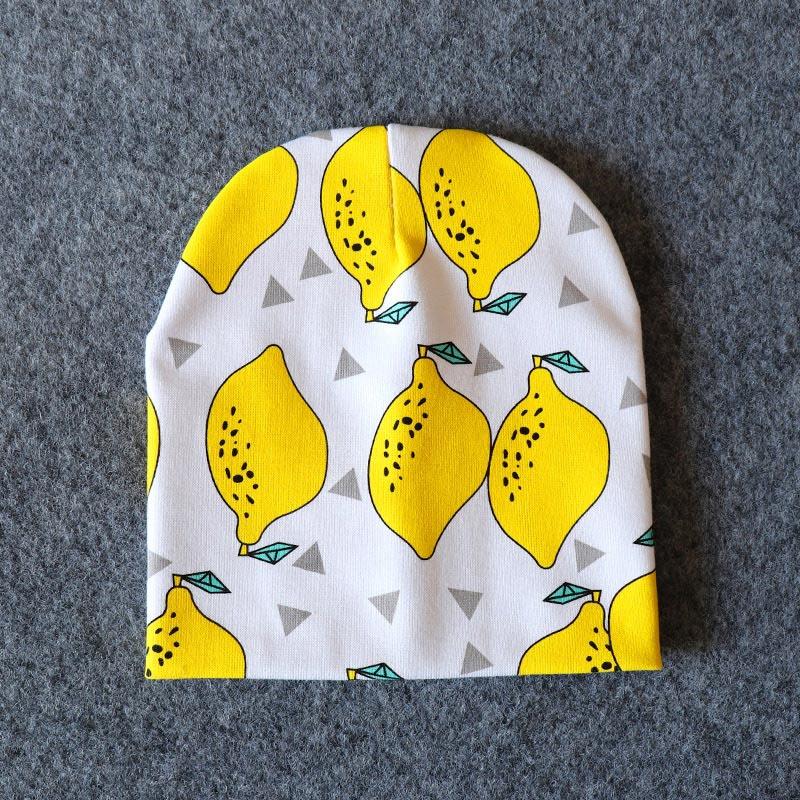 New Cotton Baby Cartoon Print Newborn Hat Elastic Toddler Infant Cap For Girls and Boys Kids