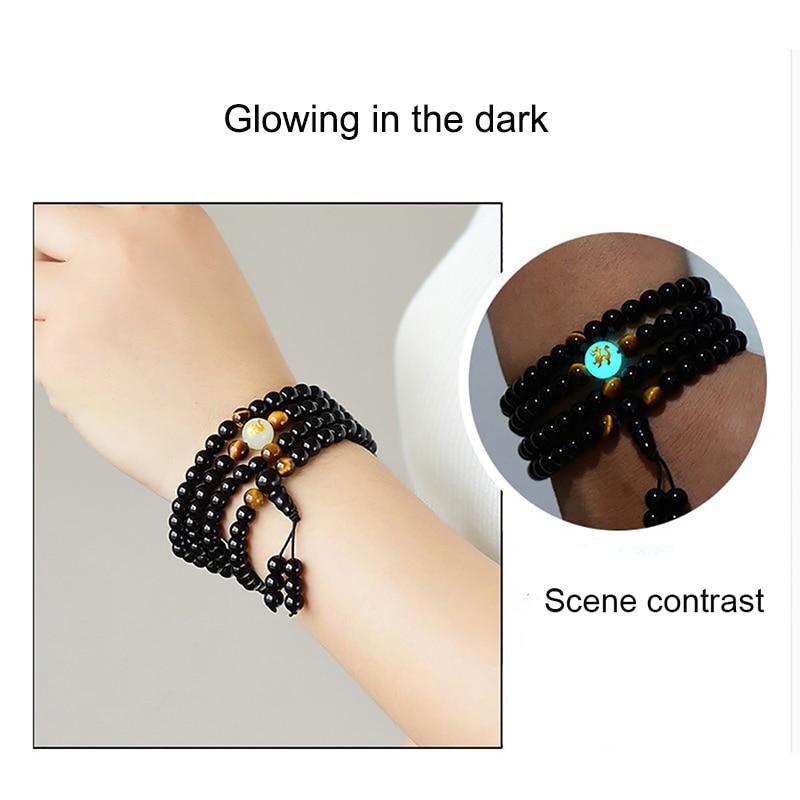 Black Elegant Luxury Modern Fashion Fluroscent Beads Bangles And Bracelets Handmade Amazing For Women Or Men