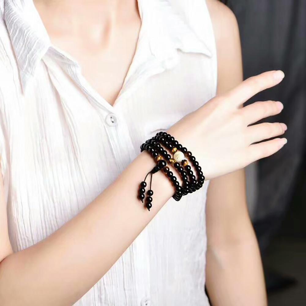 Black Elegant Luxury Modern Fashion Fluroscent Beads Bangles And Bracelets Handmade Amazing For Women Or Men