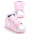 Infant Newborn Baby Girls Dots Heart Autumn Lace-Up First Walkers Sneakers Cotton Soft Sole Shoes For Girl