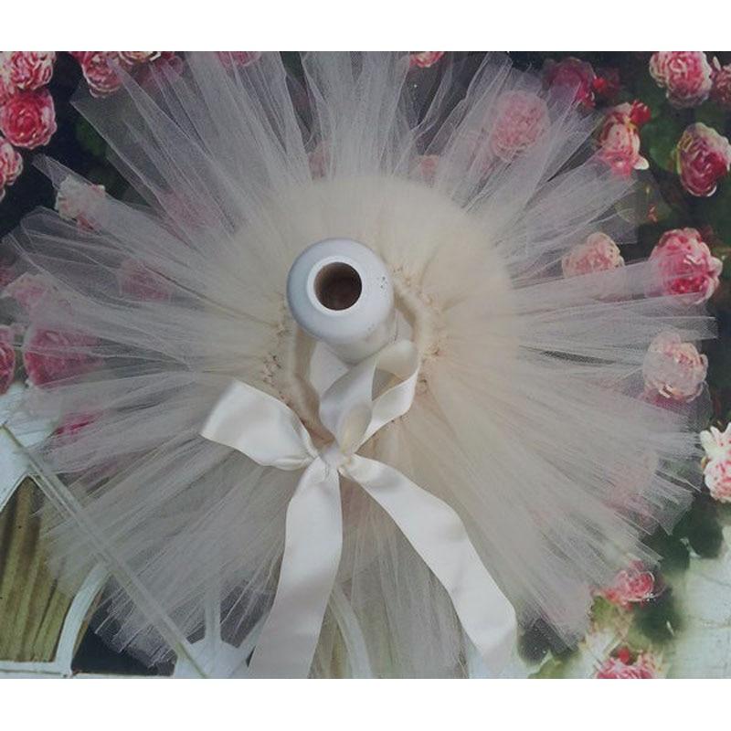 Luxury Modern Elegant Baby Girl Tulle Tutu Skirt and Flower Headband Set Newborn Dress With Big Bow And With Headband