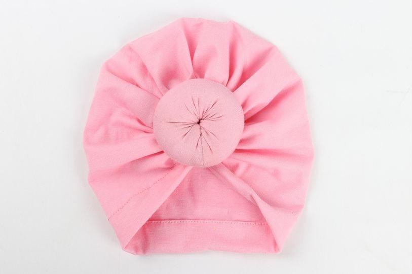 Newborn Toddler Baby Girl Turban Cotton Beanie Hat Warm Soft Cap Solid Knot Soft Wrap In Modern Style