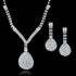 Wedding Jewellery Set Crystal Bridal Jewelry Sets For Women Long Tassel Statement Necklace/Earrings Set