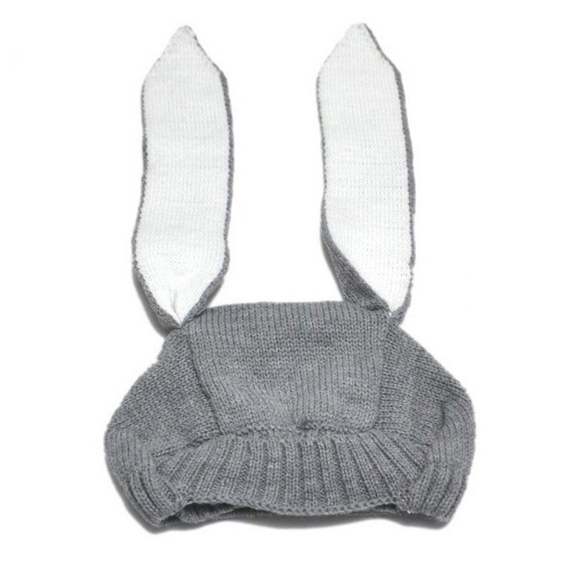 Mdoern Luxury Toddler Infant Knitted Baby Hat Adorable Rabbit Long Ear Hat Baby Bunny Beanie Cap Photo Props Cap