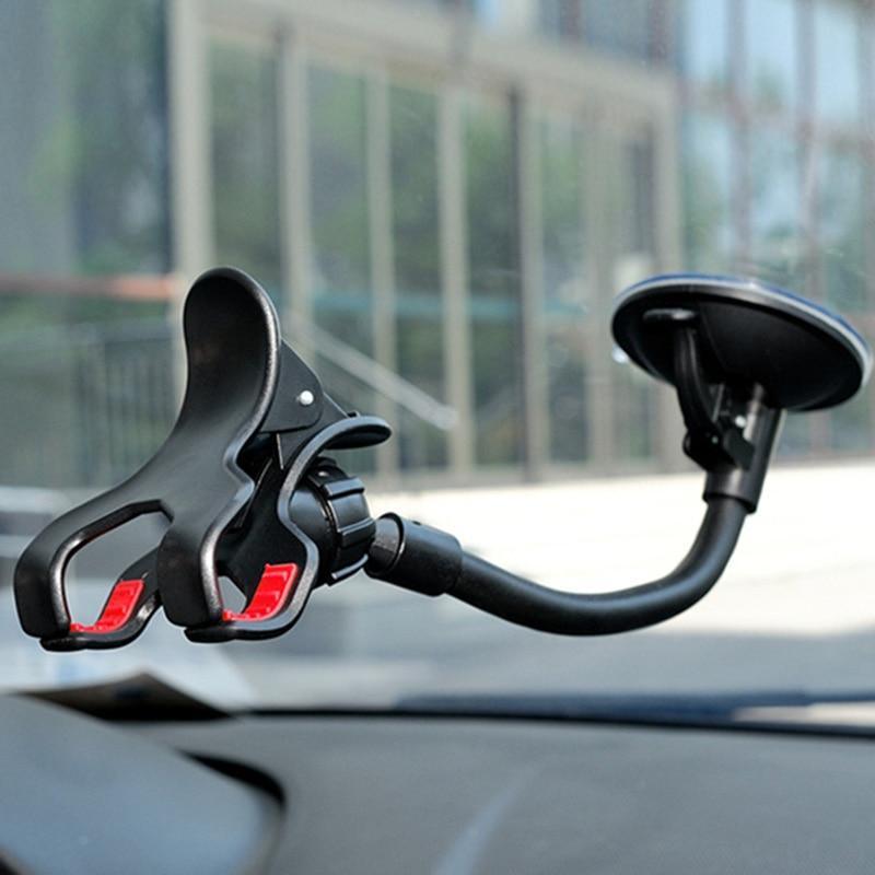 Adjustable Car Strong Phone Holder Flexible 360 Degree Rotation Windshield Mobile Stable Phone Holder Support GPS Car Accessories