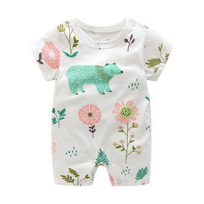 Summer Short Sleeved Girls Dress Baby Romper Cotton Newborn Body Suit Baby Pajama Boys Rompers