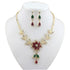 Luxury Elegant Juwelery Set For Woman and Ladies in Gold Red Golde Color Necklace and Earrnings