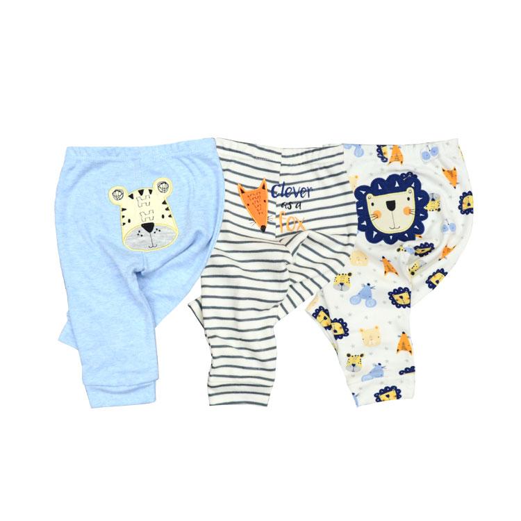 3/4PCS/SET Newborn Pants Cartoon Design Four Seasons Baby 100%Cotton Soft Girl Pants Baby Boy trousers Pants 0-24M For Kids