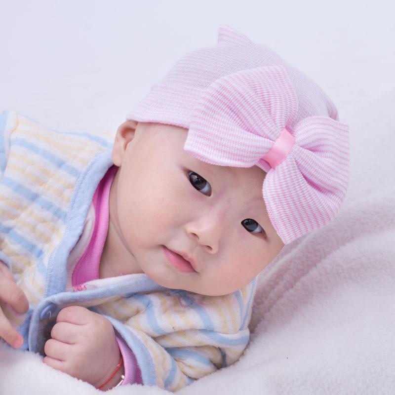 Adorable Newborn Toddler Baby Infant Girl Comfy Big Bowknot Caps Warm Beanie Hat Accessories For Baby