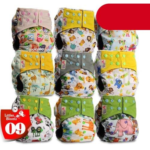 Modern 9/6PCS Set Bamboo Charcoal Washable Real Cloth Pocket NappiesFor Baby Boys and Girls Diaper Set In Modern Design