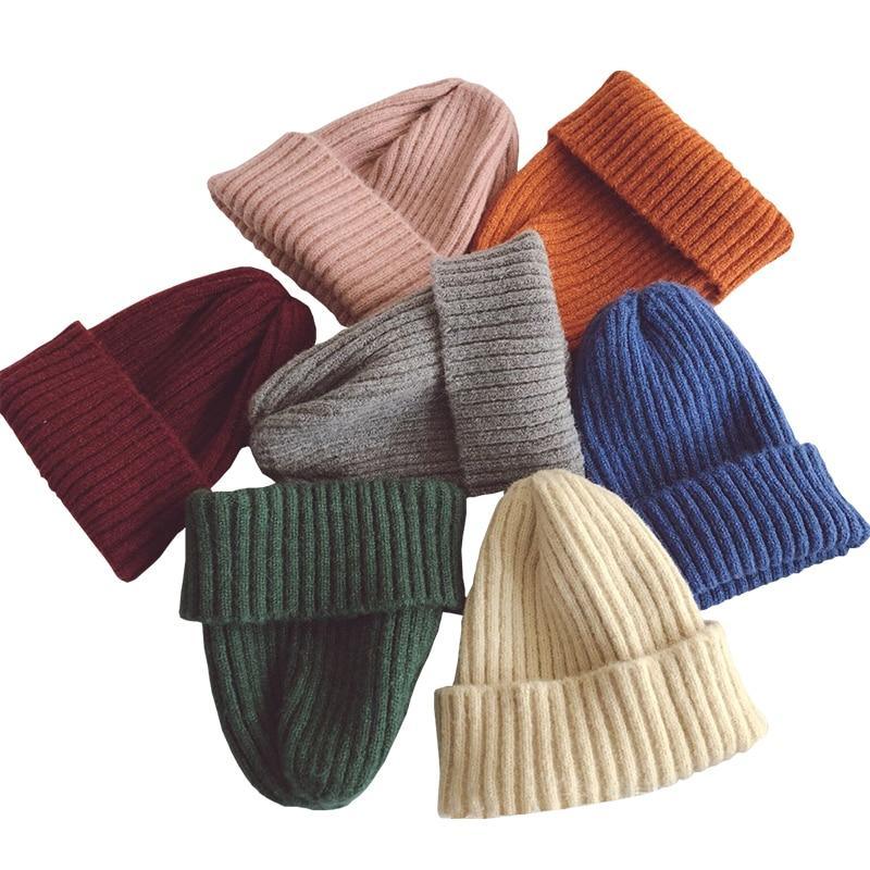 Modern Trend New Warm Baby Winter Hats for Kids Children Knitted Baby Boy Cap Kids Baby Girls Hat