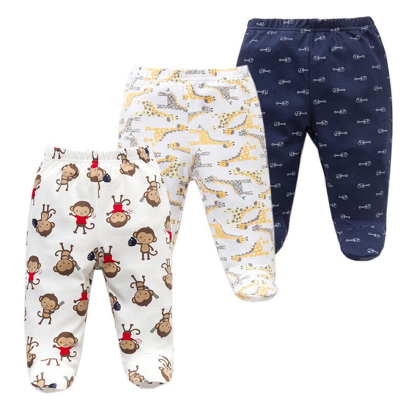 3PCS Baby Pants 100% Cotton Baby Girls and  Boys Clothes Unisex Casual Bottom PP Pants Newborn Baby Clothing For Children