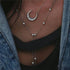 Luxury Modern Moon and Star Arabic Crystal Choker Multilayer Chain Necklaces For Women Luxury Jewelry Vintage Cool Style For Ladies