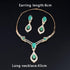 Luxury American fashion Wedding Jewelry sets Gold-color Charm women clothing accessories blue crystal