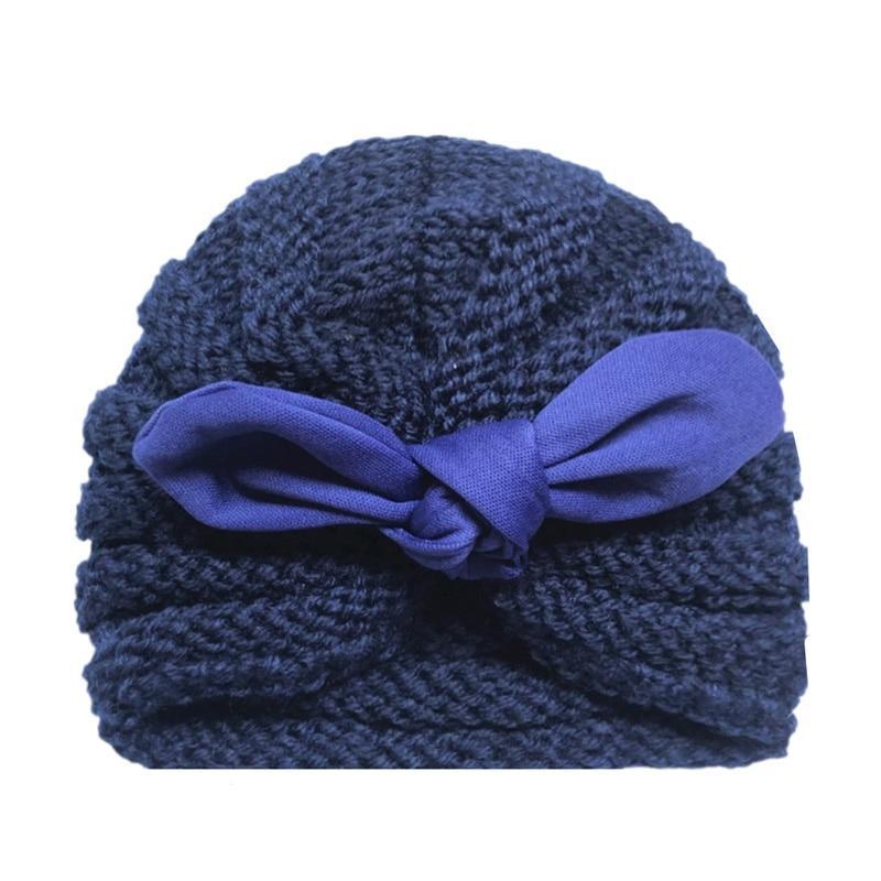 Handmade Knitted Winter Baby Hat for Girls Candy Color Enfant Baby Beanie Turban Hats Newborn Baby Cap