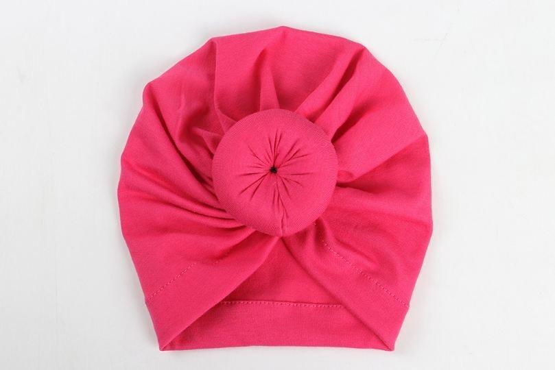 Newborn Toddler Baby Girl Turban Cotton Beanie Hat Warm Soft Cap Solid Knot Soft Wrap In Modern Style